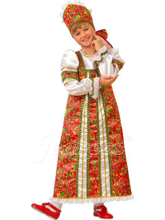 Костюм Аленушка 5220 Костюм Аленушка в русском стиле для девочек. В комплекте платье-сарафан и кокошник.