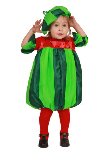 Костюм Арбуз Ве6001 Нужен детский костюм Арбуз? - покупайте сейчас, завтра уже доставим! В комплекте: сарафанчик, шапочка, рукава