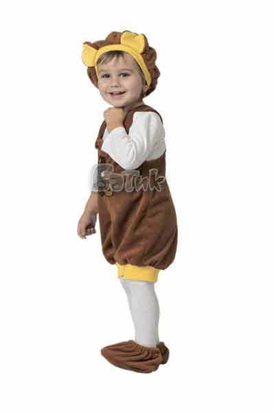 Костюм крошка Мишка 291 Детский карнавальный костюм для малыша 2-3 лет. В комплекте: полукомбинезон с маленьким хвостиком, шапочка и пинетки