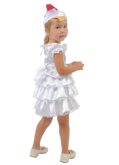 Костюм Курочка Ве3031 Замечательный костюм для маленькой девочки 3 лет. В комплекте: платье и шапочка