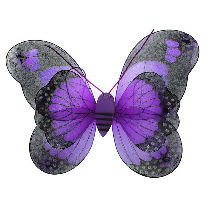Крылья бабочки фиолетовые Красивые крылья бабочки фиолетовые для девочек, размер 38*49см
