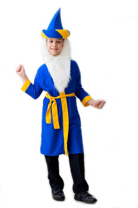 Костюм Старик Хоттабыч 1109 Детский костюм Старика Хоттабыча на 5-7 лет. В комплекте шляпа, борода, халат и пояс