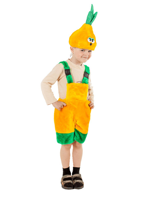 Костюм лук Лучок С1095 Детский костюм лук для мальчика или девочки 5-8 лет. В комплекте шапочка и комбинезон из легкого меха