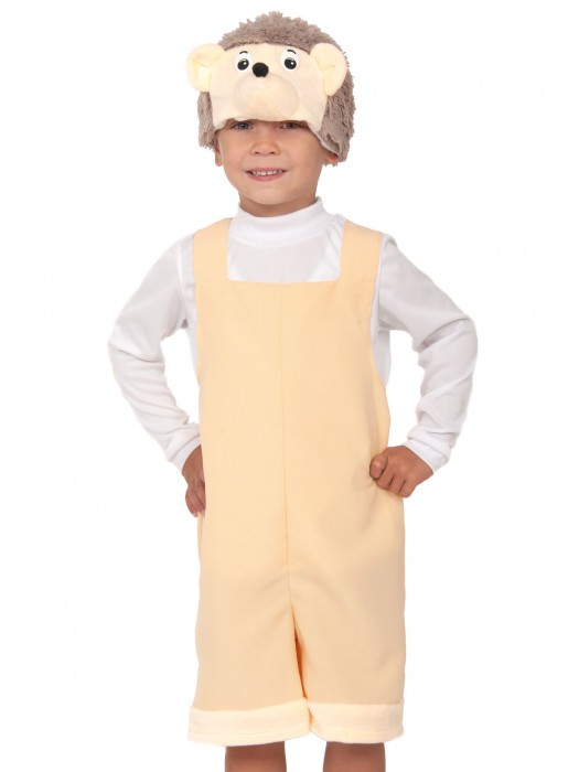 Костюм Ежик ткань-плюш 2072 Костюм Ежика для мальчика от 3 до 5 лет размер XS (рост 92-110см) из ткани и плюша. В комплекте комбинезон и шапочка