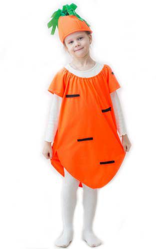 Костюм Морковка 1979 Детский карнавальный костюм Морковка для девочки. В комплекте: платье и шапочка