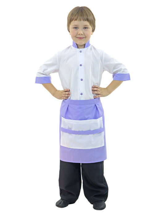 Костюм Парикмахер  Детский костюм Парикмахер для мальчика или девочки на возраст 5-6 лет, рост 116-122-см. В комплекте рубашка и фартук с кармашками