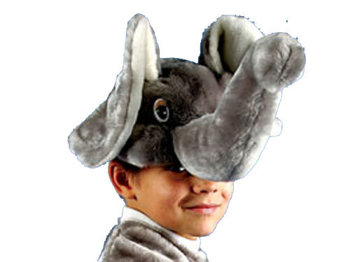 Шапочка Слоник С2019 Детская маскарадная шапочка Слона из меха