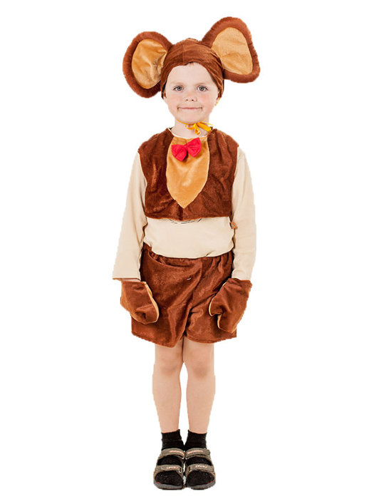 Костюм Ушастик С1033 Детский костюм Ушастик Чебурашка. В комплекте: жилет, шорты и шапочка