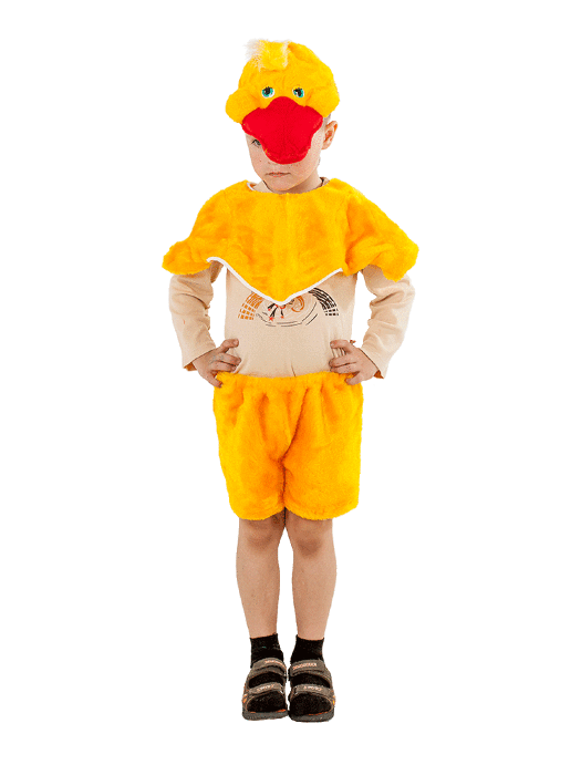 Костюм Утенок С1024 Детский карнавальный костюм Утенок на возраст 4-8 лет. В комплекте: шапочка, пелерина, шорты