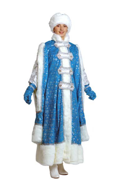 Костюм Снегурочка Боярыня Женский новогодний костюм шикарной Снегурочки Боярыни, размер 44-46  состоит из шубы, шапочки и варежек