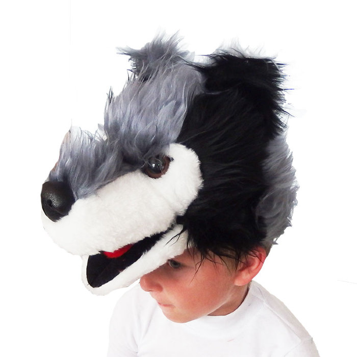 Шапочка Волк С2040 Карнавальная шапка маска Волка для мальчика 5-9 лет