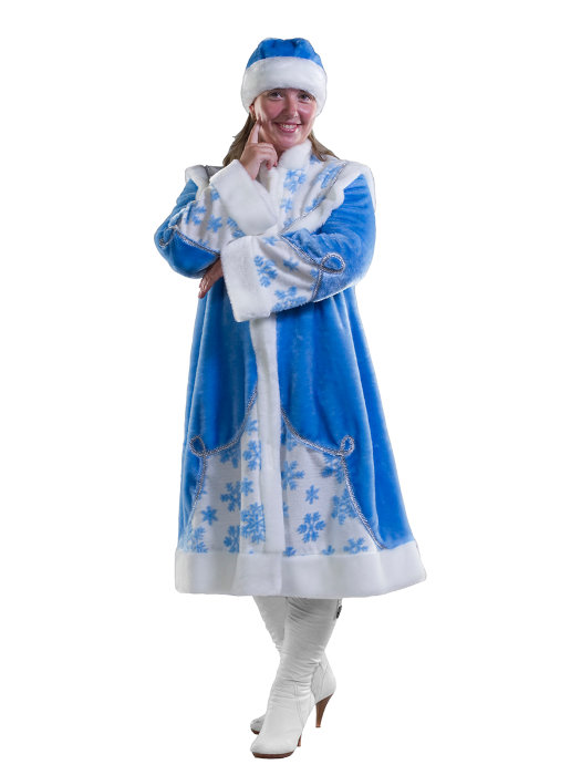 Костюм Снегурочка мех купон Женский костюм Снегурочки, размер 46-50 из искусственного меха. В комплекте: шубка и шапочка. 