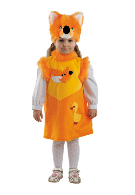 Костюм Лисичка Линда 266 Детский костюм лисички для девочки 3-5 лет. В комплекте: шапочка, сарафан