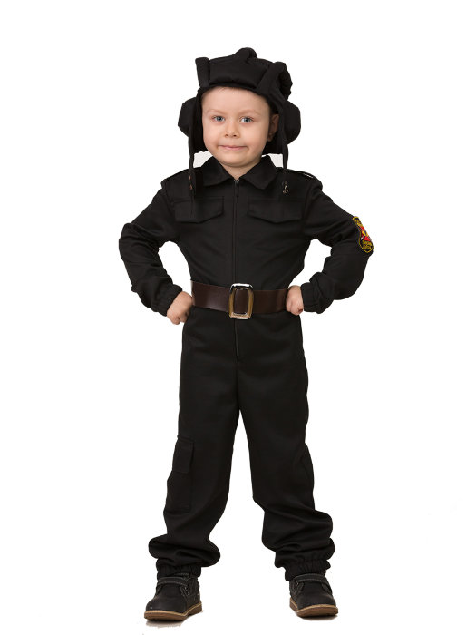 Костюм военный Танкист 8014 Карнавальный костюм Танкиста для мальчиков. В комплекте: комбинезон,шлем, пояс