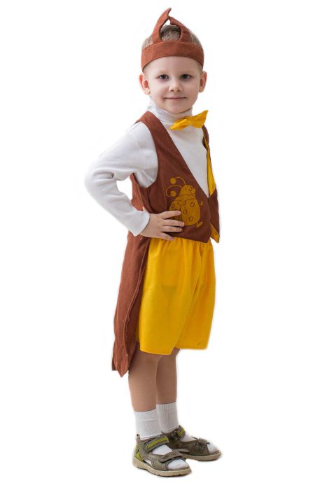 Костюм Жук 1934 Детский костюм Жука для мальчика 5-7 лет. В комплекте: шапка, фрак, шорты