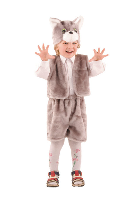 Костюм Кот серый 108 Детский карнавальный костюм для мальчика 3-5 лет. В комплекте: шапочка, жилет и шорты