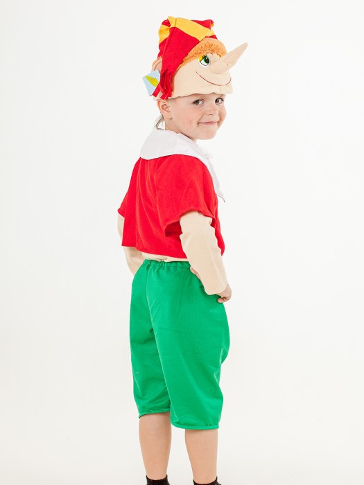 Костюм Буратино С1059 Детский карнавальный костюм Буратино на мальчика или девочку 4-8 лет. В комплекте шапочка, кофта и бриджи