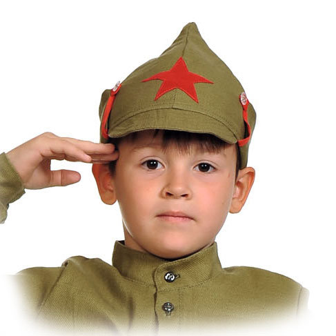 Буденовка детская 5086 Шапка красноармейца - буденовка для мальчиков 5-10 лет