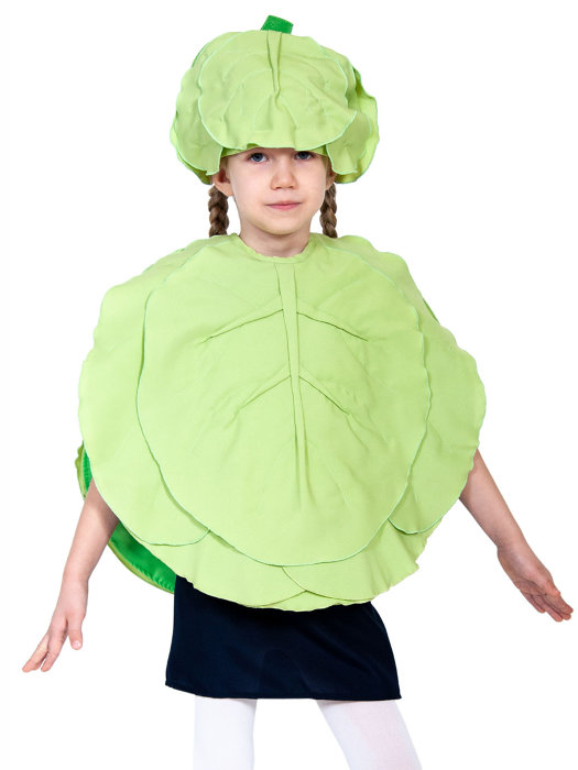 Костюм Капуста 5222 Детский костюм Капуста на праздник осени, в комплекте: туника и шапочка