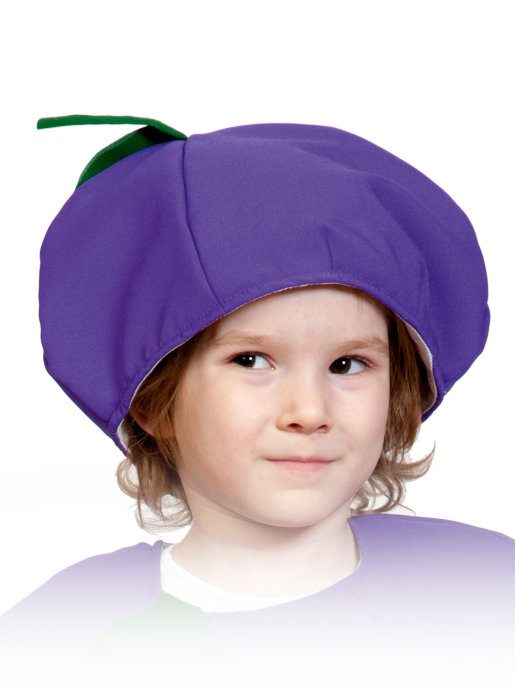 Шапочка Слива 4123 Карнавальная шапочка Слива для детей 4-7 лет. 
