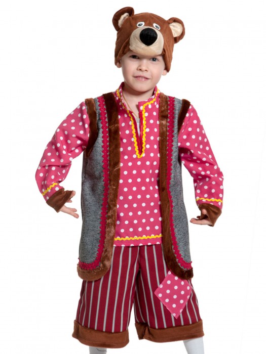 Костюм Михаил Потапыч 8008 Детский карнавальный костюм Медвежонка. В комплект входит, шапка, безрукавка и шорты