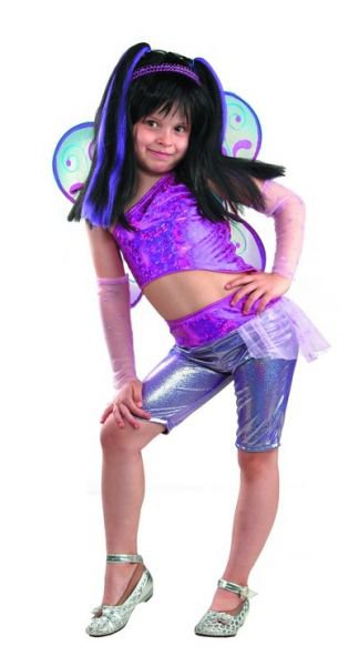Костюм фея Винкс Муза 464 Карнавальный костюм для девочки, любящей фей Винкс. В комплекте: топ, бриджи, перчатки + крылья, парик