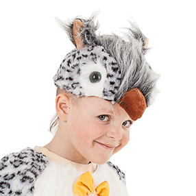 Шапочка Совенок С2073 Карнавальная шапочка для детского костюма Совенок, сшита из меха