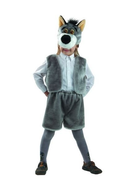 Костюм Волк 103 Детский карнавальный костюм для мальчика 3-5 лет. В комплекте шапочка, жилет, шорты