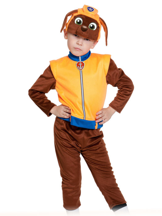 Костюм Зума (Zuma) 88006, щенячий патруль Детский костюм Зума (щенячий патруль) для мальчиков 3-7 лет. В комплекте: маска-шапочка из плюша и ткани, куртка-жилет из ткани с рукавами из плюша, плюшевые бриджи​
