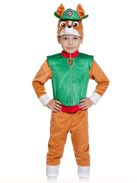 Костюм Трекер (Treker) 88008, щенячий патруль Детский костюм щенка Трекер, для мальчиков 3-7 лет. В комплекте: маска-шапочка из плюша и ткани, куртка-жилет из ткани с рукавами из плюша, плюшевые бриджи