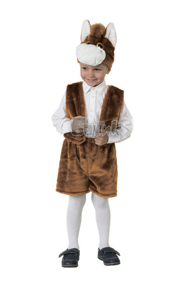 Костюм Коник 101 Детский костюм лошадки для мальчика 3-5 лет. В комплекте: шапочка, жилет и шорты