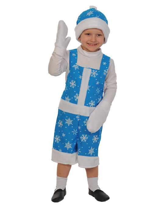 Костюм Новый Годик ткань-плюш 2029 Детский костюм Новый годик для мальчика 3-5 лет( рост 92-122 см). В комплекте полукомбинезон, шапочка, рукавички