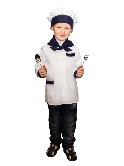 Костюм Повар мальчик А246 Костюм Повара для мальчика 4-5 лет. В комплекте: колпак, галстук и курточка