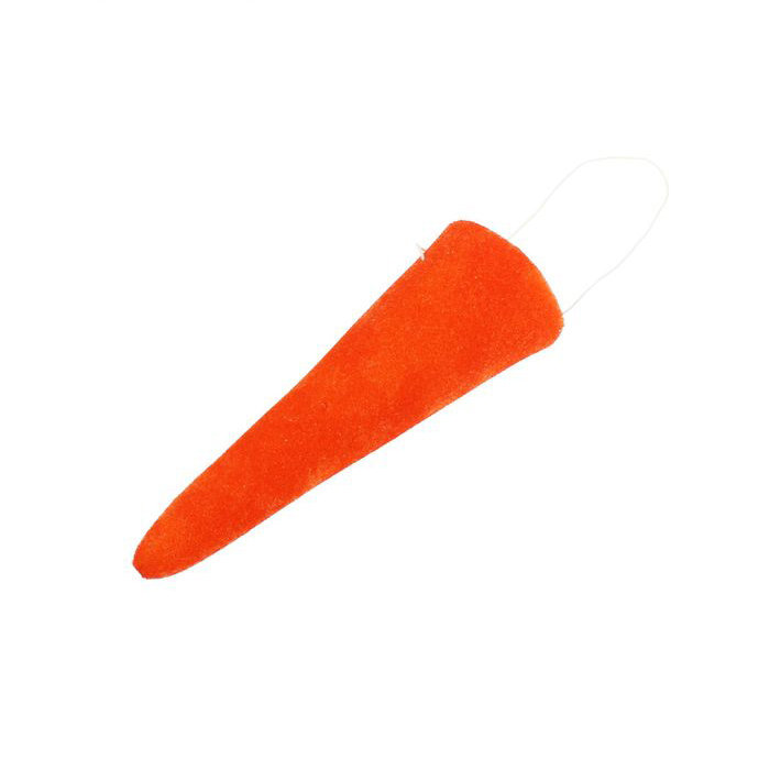 Нос морковка на резинке Нос морковка  из поролона на резиночке отлично дополнит карнавальный костюм Снеговика