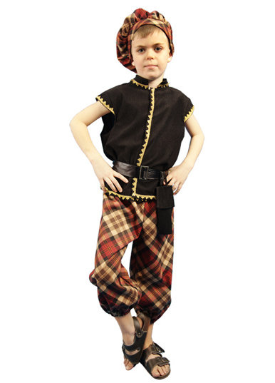 Костюм Шотландец Ве1026 Скандинавский костюм шотландца. В комплекте: берет, жилет, бриджи и пояс