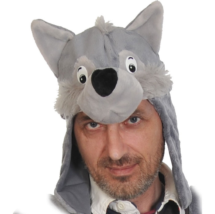 Шапка Волк 4571 д/взр Карнавальная шапка для взрослого человека Волк, сшита из плюша