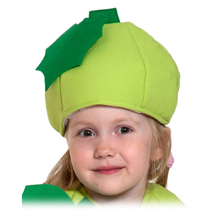 Шапочка Кабачок 4132 Карнавальная шапочка Кабачок для праздника урожая и осени для детей от 4 до 12 лет