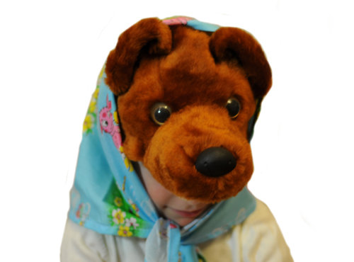 Медведица С2061 шапочка с косынкой Маскарадная детская шапка для костюма Медведица. В комплекте с шапочкой имеется косынка