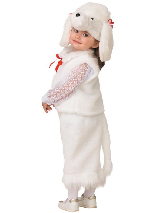 Костюм собака Пудель 135 Детский костюм Пуделя на возраст 3-5 лет. В комплетке: маска, жилет, шорты