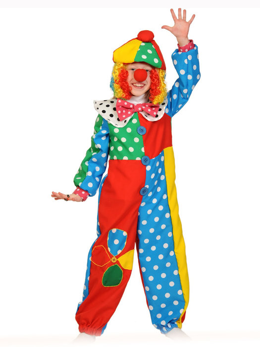 Костюм Клоун Филя 5023 Детская карнавальный костюм клоуна Фили. В комплекте: комбинезон, кепка, нос, пряди