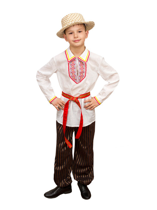 Костюм Белорусский мальчик А179 Костюм белорусский для мальчика. В комплекте: рубаха, штаны, шляпа, пояс