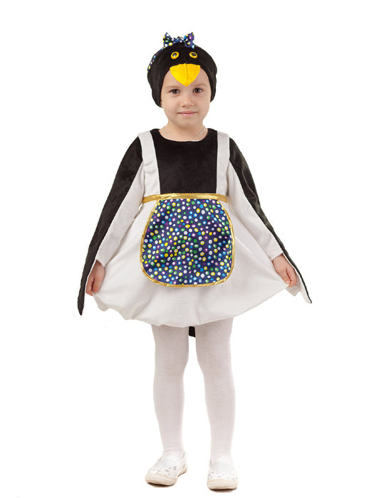 Костюм Сорока Белобока П-932 Костюм Сорока Белобока для маленькой девочки 3-5 лет, в комплекте шапочка и платье с крылышками