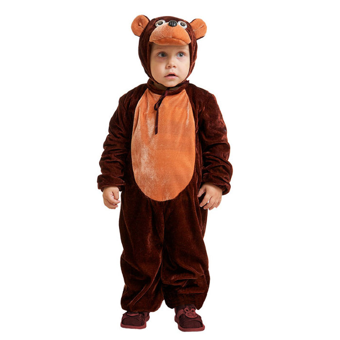 Костюм медвежонок Мишутка А129 Детский костюм маленького медвежонка из плюша. В комплект входит комбинезон, шапочка.