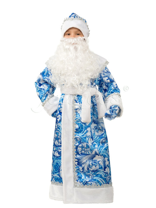Костюм детский Дед Мороз сказочный 5226 Детский костюм на мальчиков от 5 до 11 лет. В комплекте: шуба, шапка, пояс, варежки и борода, мешок