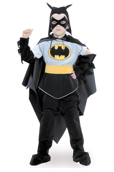 Костюм Черный плащ 402 Костюм бэтмена для мальчиков из бархатной серии. В комплекте: куртка, брюки, плащ, шапка, маска 
