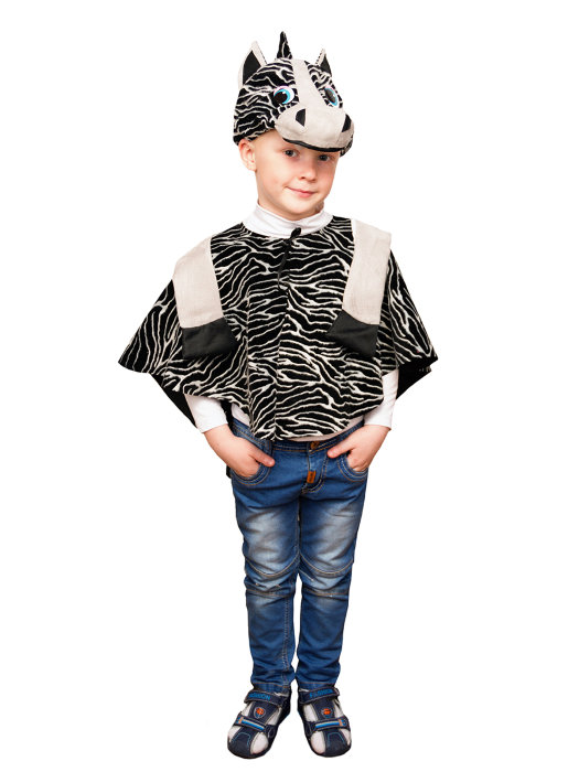 Костюм Зебра  Костюм Зебры для детей от 4 до 12 лет. В комплекте: шапочка, накидка с хвостиком