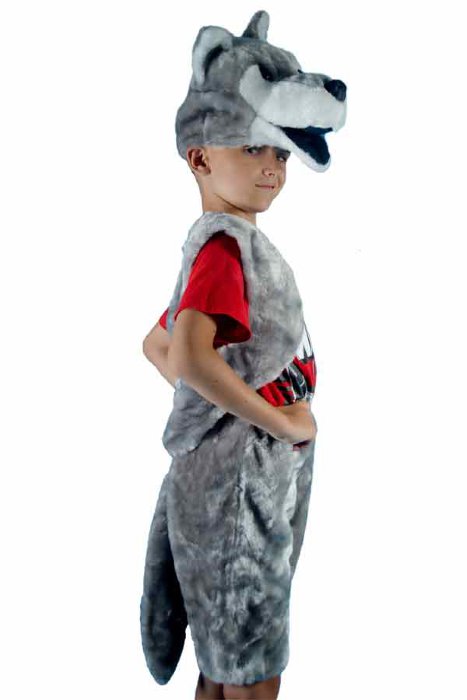 Костюм Волк С1040 Карнавальный костюм Волка для мальчика 5-8 лет. В комплекте: шапочка, жилет и бриджи