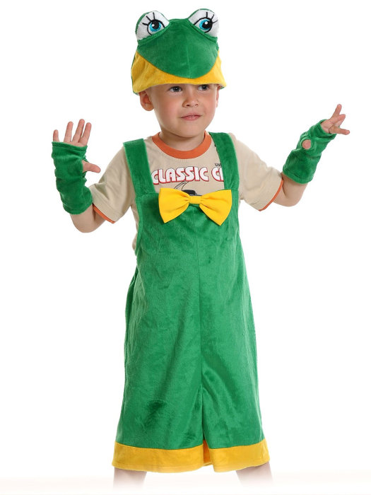 Костюм Лягушонок плюш 3075 Карнавальный костюм из плюша Лягушонок для мальчиков 3-6 лет