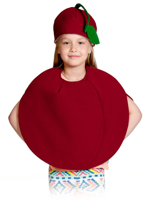 Костюм Вишенка 5205 Костюм ягодка Вишенка для детей 4-7 лет. В комплекте: шапочка и накидка.