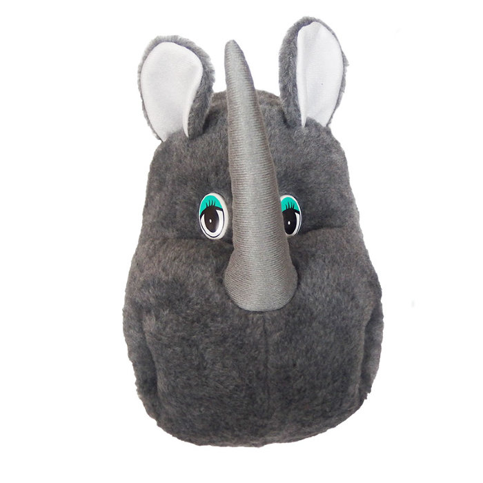 Шапочка Носорог С2099 Карнавальная шапочка из меха для детей от 4 до 8 лет